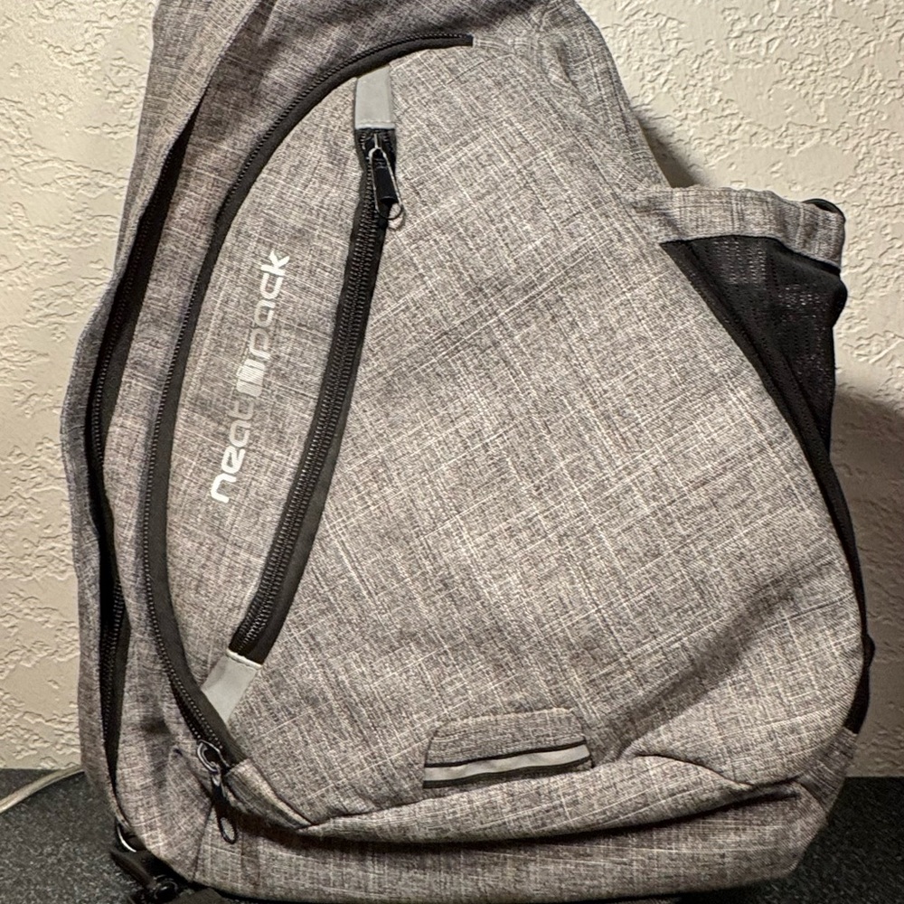 Modern Gray and Black Backpack with Adjustable Straps - Picture 2 of 10